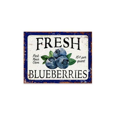 Fresh Blueberries Sign