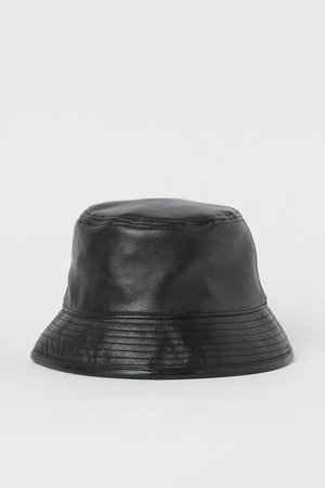 Шляпа - Черный/Искусственная кожа - Женщины | H&M RU
