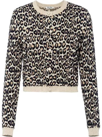 Miu Miuleopard print cardigan leopard print cardigan £625 - Fast Global Shipping, Free Returns