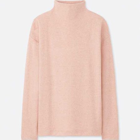 WOMEN Soft Knitted Fleece Mock Neck Long Sleeve T-shirt | UNIQLO