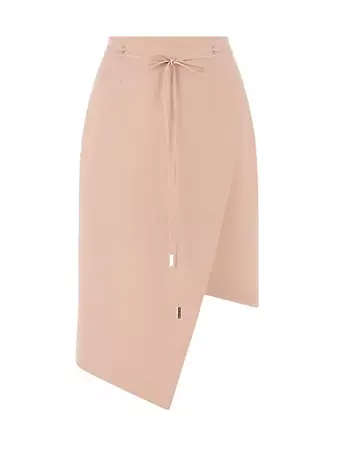 Shop Halston Brigid Stretch-Crepe Asymmetric Skirt | Saks Fifth Avenue