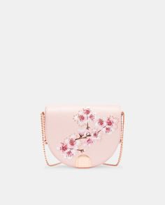 light pink cherry blossom handbag