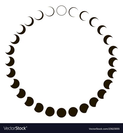 Phases moon astronomy badge set monthly Royalty Free Vector