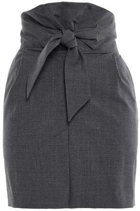 Knotted Wool-blend Mini Skirt