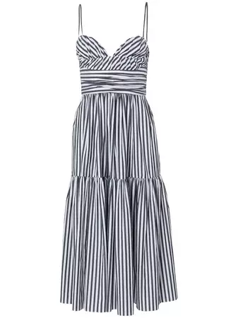Carolina Herrera striped cotton midi dress