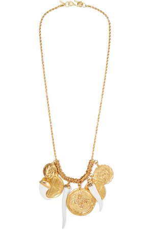 Kenneth Jay Lane | Gold-plated and resin necklace | NET-A-PORTER.COM