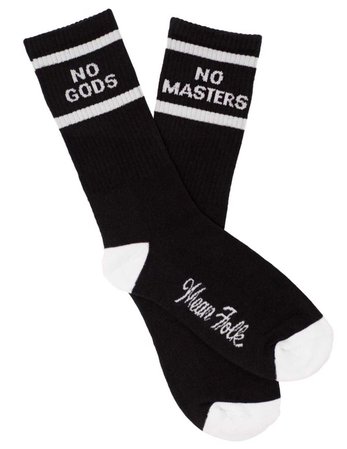 No Gods, No Masters Socks Mean Folk
