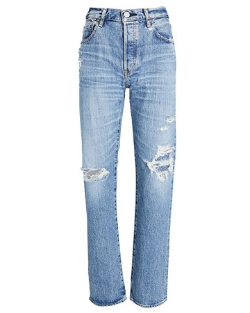 MOUSSY VINTAGE Plymouth Straight-Leg Jeans In Blue | INTERMIX®