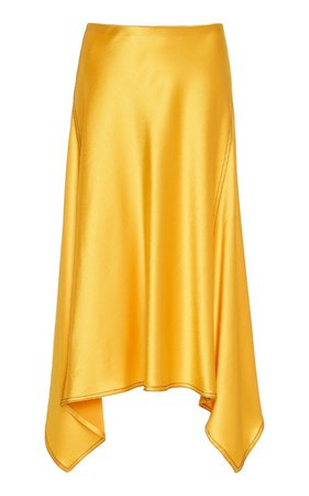Darby Crinkled Satin Asymmetric Skirt by Sies Marjan | Moda Operandi