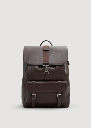 Pockets pebbled backpack - Man | MANGO Man Denmark