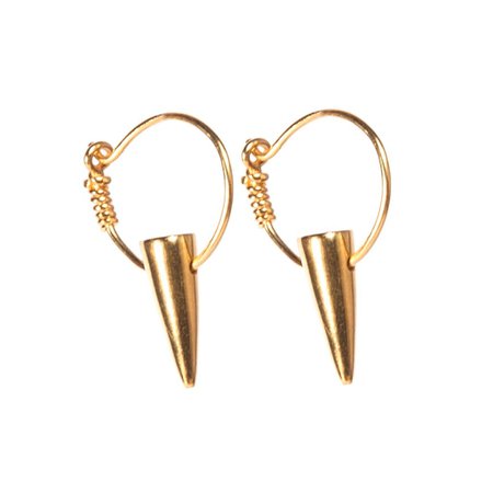 Tusk Gold Hoop Earrings - i and i Jewellery Ltd