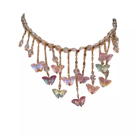 Aesthetic Butterfly Colorful Necklace - Shoptery