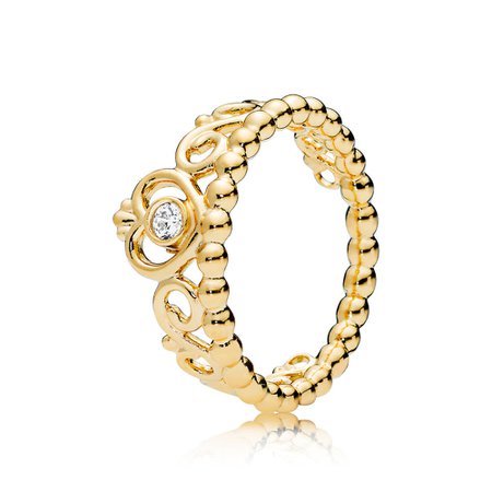 gold pandora princess ring