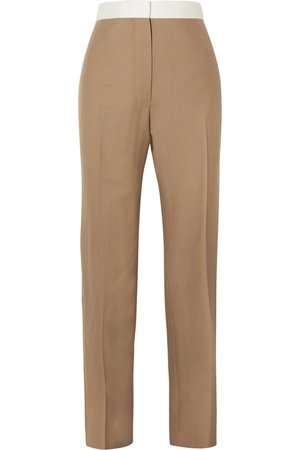 Loewe | Two-tone wool slim-leg pants | NET-A-PORTER.COM
