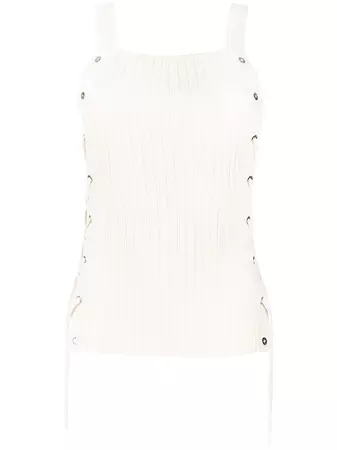 Shop Dion Lee lace-detail tank top with Express Delivery - FARFETCH