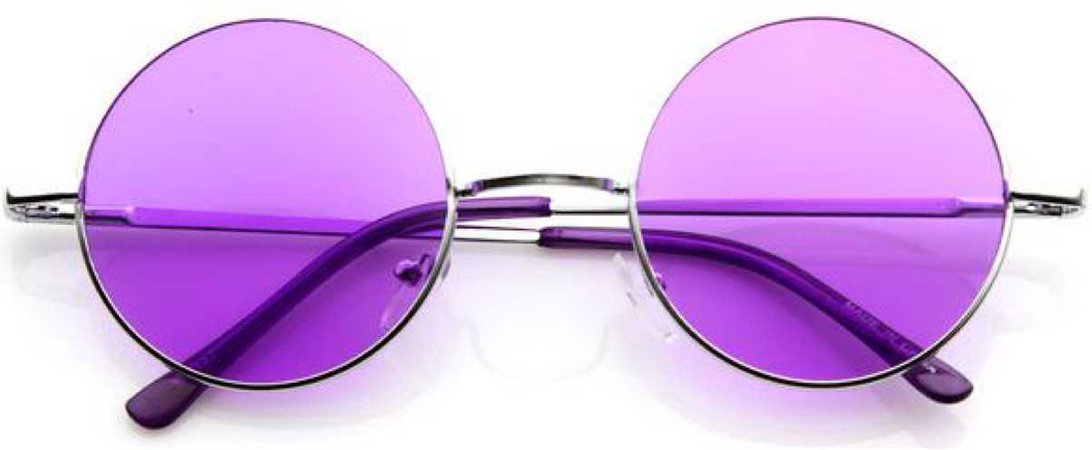 Purple Rounded Sunglasses