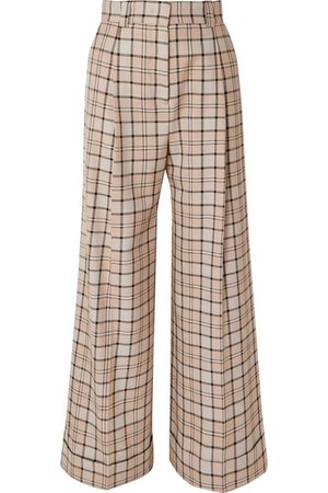 See By Chloé | Checked woven wide-leg pants | NET-A-PORTER.COM