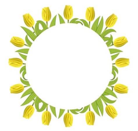 vector image tulip wreath