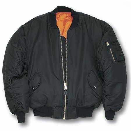 Black oversized bomber jacket with orange inside.NEVER WORN, - Depop