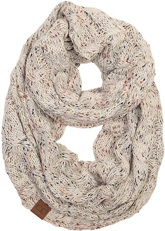 S1-6033-67 Funky Junque Infinity Scarf - Oatmeal (Confetti) at Amazon Women’s Clothing store