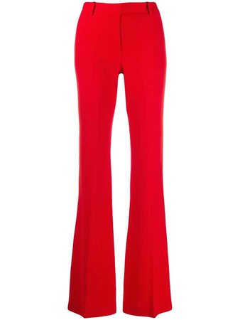 flared pleated trousers