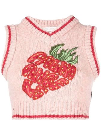 knit Strawberry vest
