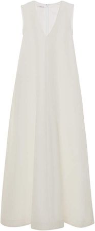 Co Linen-Cotton Trapeze Maxi Dress Size: XS