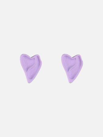 Purple Heart Earrings - Cider