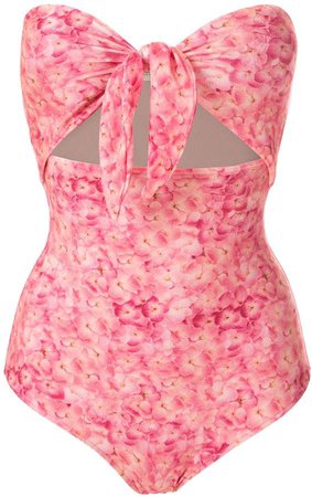 printed tie knot swimsuit