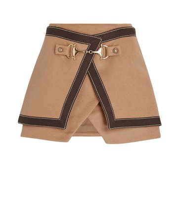 Balmain Layered Wool Wrap Mini Skirt | INTERMIX®