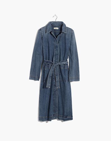 Women's Denim Duster Coat | Madewell blue