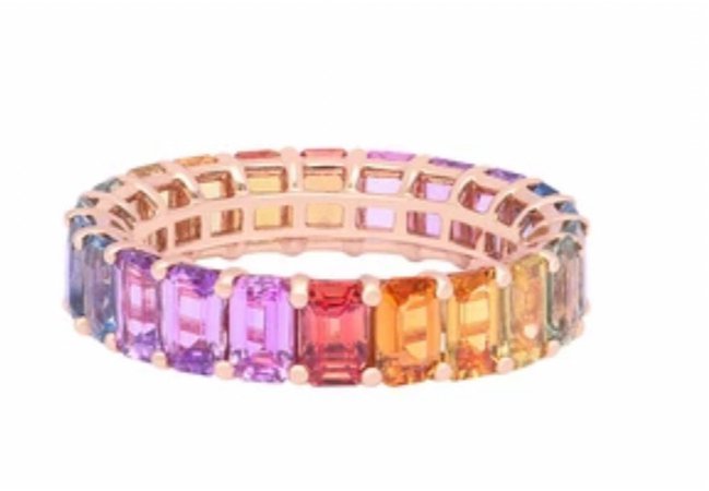 Djula Rainbow Diamond Saphire Ring