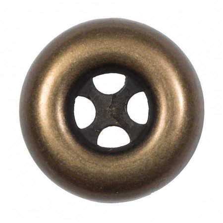 Italian Antique Gold Metal 4-Hole Button - 54L/34mm