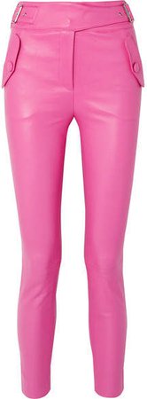 Jania Leather Skinny Pants - Pink