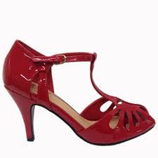 red 1940s slingback shoes - Google Search