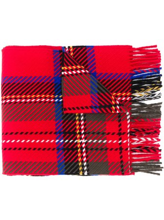 Shop red Mackintosh Royal Stewart tartan scarf with Express Delivery - Farfetch