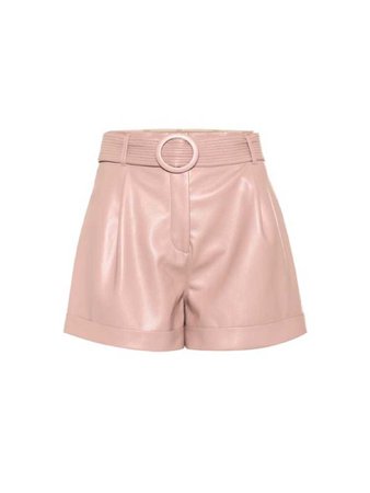 nanushka exclusive for Mytheresa ( pink faux leather shorts)