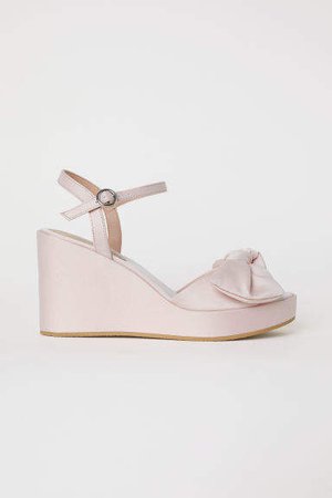 Wedge-heel Sandals - Pink