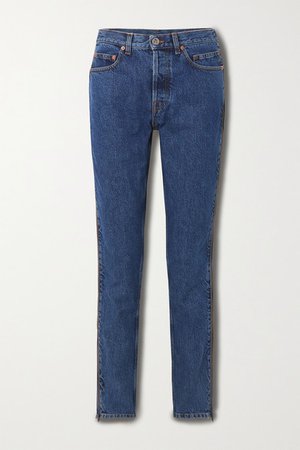 Vetements | Zip-embellished mid-rise straight-leg jeans | NET-A-PORTER.COM