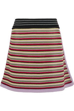 ALEXACHUNG | Crochet-knit cotton-blend mini skirt | NET-A-PORTER.COM
