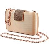 Boutique De FGG Pearl Clasp Pink Crystal Clutch Purses for Women's Evening Handbags Wedding Party Rhinestone Bag: Handbags: Amazon.com