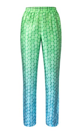 Printed Silk Pajama Pants By Banke Kuku | Moda Operandi