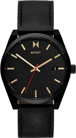 Element Caviar Leather Strap Watch, 43mm