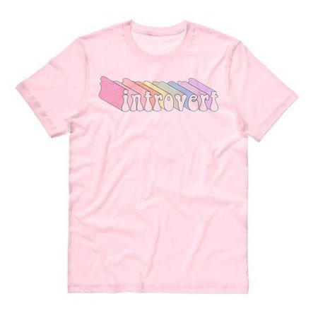 introvert pastel rainbow shirt