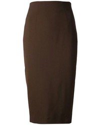 Dark Brown Pencil Skirts for Women | Women's Fashion
