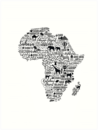africa map in text - Google Search