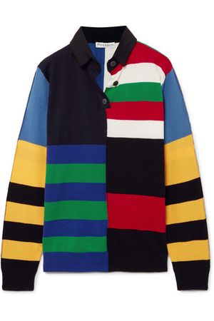 JW Anderson | Striped cotton polo shirt | NET-A-PORTER.COM