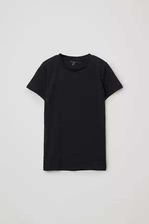 SHRUNKEN ORGANIC COTTON T-SHIRT - black - T-shirts - COS US
