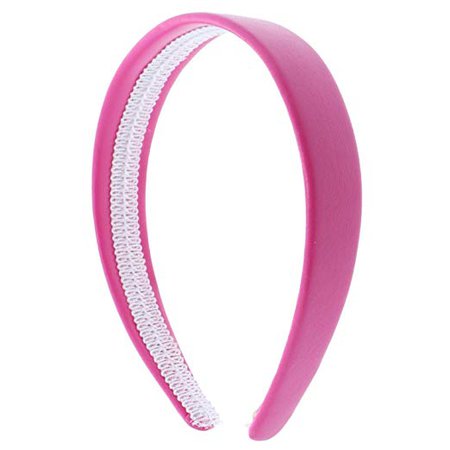 Amazon.com: Hot Pink 1 Inch Wide Leather Like Headband Solid Hair band for Women and Girls: Beauty
