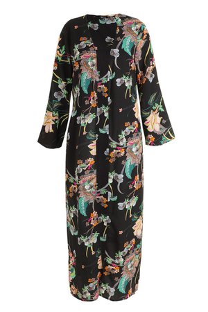 Plus Paisley Floral Longline Kimono | Boohoo